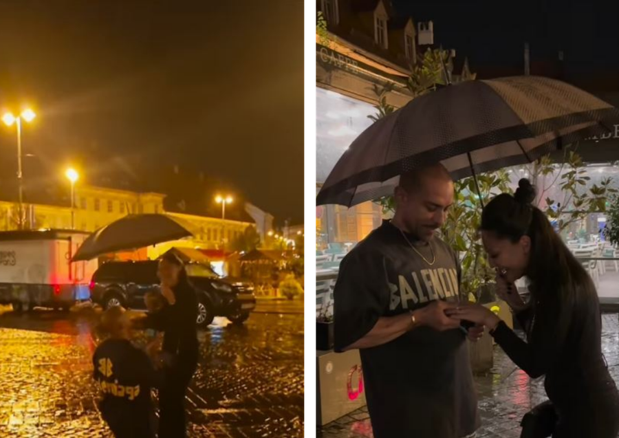 Momentul cererii în căsătorie. Sursă: Instagram