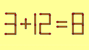 Test de inteligență | Mutați un singur chibrit pentru a corecta 3 + 12 = 8