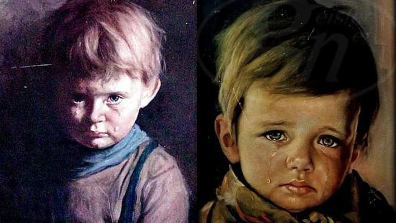 Baiatul in lacrimi, tabloul care nu arde niciodata, dar provoaca incendii devastatoare