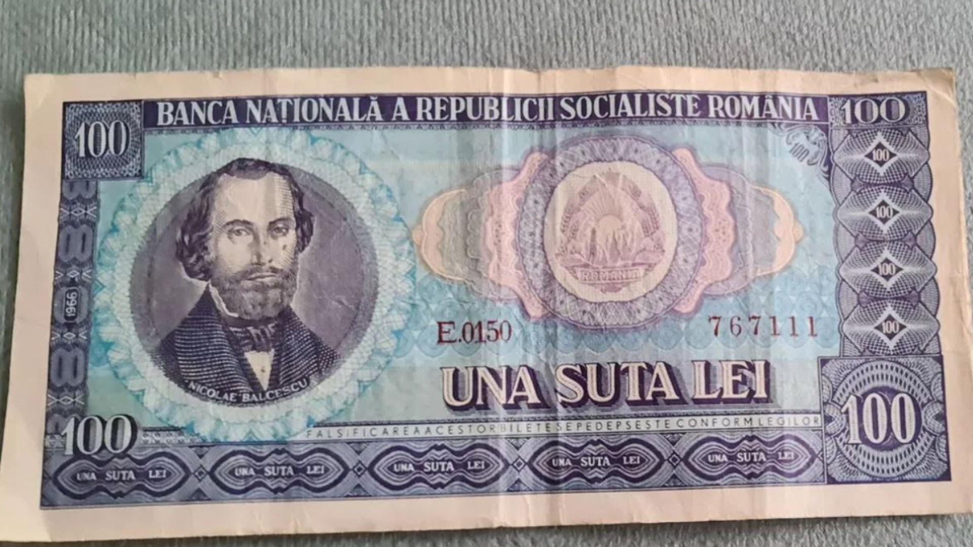 Îmbogățire neașteptată! Prețul ireal la care se vinde o bancnotă de 100 de lei, cu portretul lui Nicolae Bălcescu