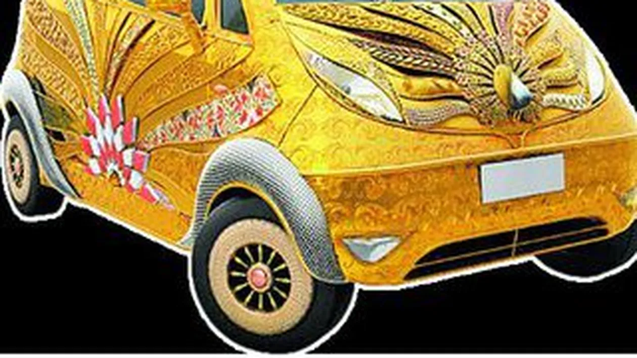 Isi imbraca masina in aur si pietre pretioase