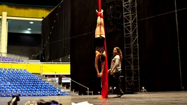 FOTO Antrenamente la o inaltime de iti taie rasuflarea! Cirque du Soleil este gata de premiera din Bucuresti!