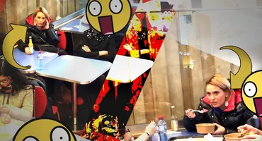 Andreea Esca a luat prânzul la ”cantina” din mall cu două prietene!