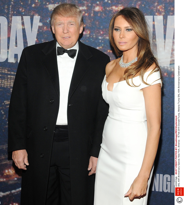 Mandatory Credit: Photo by Broadimage/REX/Shutterstock (4434519gb)
Donald Trump, Melania Trump
SNL 40th Anniversary Special, New York, America - 15 Feb 2015
SNL 40th Anniversary Celebration