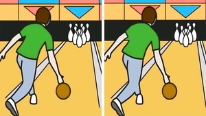 Test de perspicacitate | Aveți la dispoziție 25 de secunde pentru a găsi 3 diferențe între acești 2 bărbați care joacă bowling