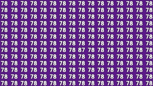 Test de inteligență | Depistați singurul număr din imagine diferit de 78! Geniile reușesc în 7 secunde
