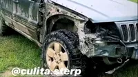 Culiță Sterp a intrat cu mașina într-un copac! Făcea offroad lângă ferma familiei, în Hațeg