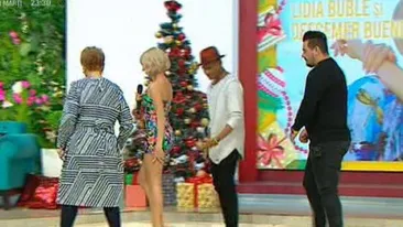Lidia Buble, cu totul în vedere în direct la Kanal D, în emisiunea prezentată de Teo Trandafir