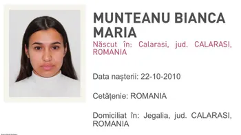 Alertă de dispariție copil! Bianca din Călărași a plecat de acasă și nu a mai venit