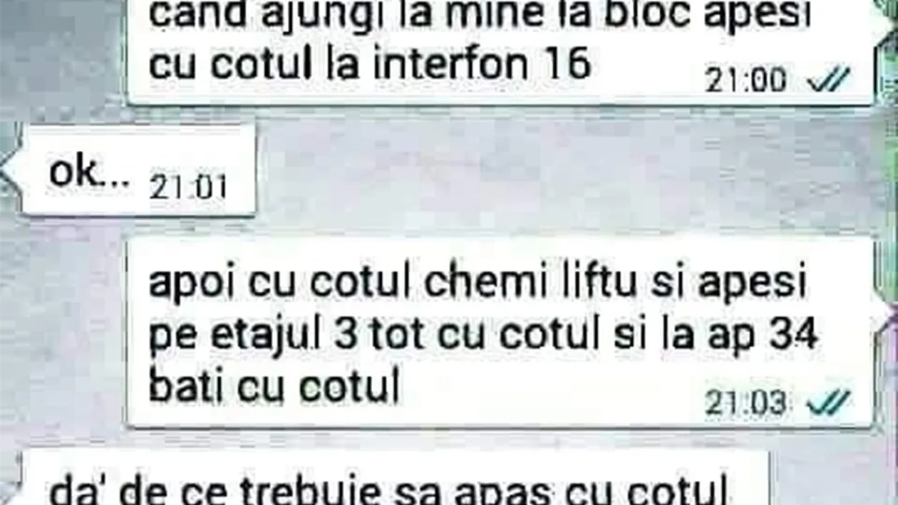 BANCUL ZILEI | Când ajungi la mine la bloc, să apeși cu cotul la interfon 16