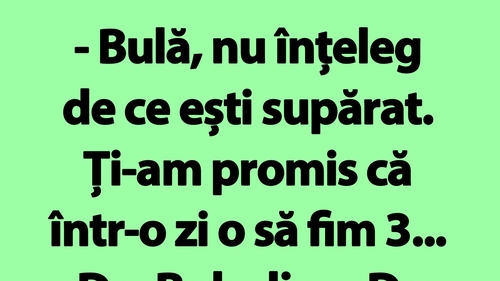 BANC | "Bulă, nu înțeleg de ce ești supărat. Ți-am promis că într-o zi o să fim 3"