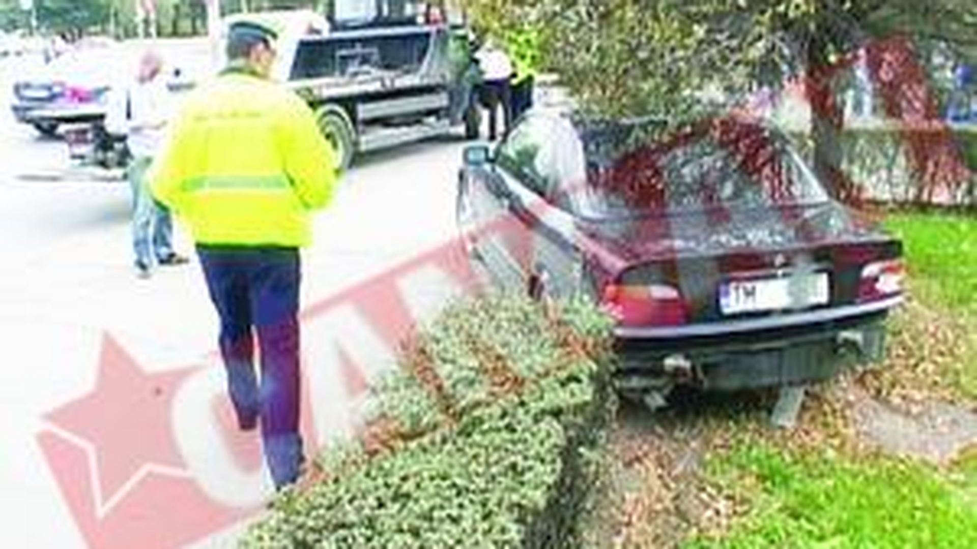 Accidentat pe trotuar de un incepator