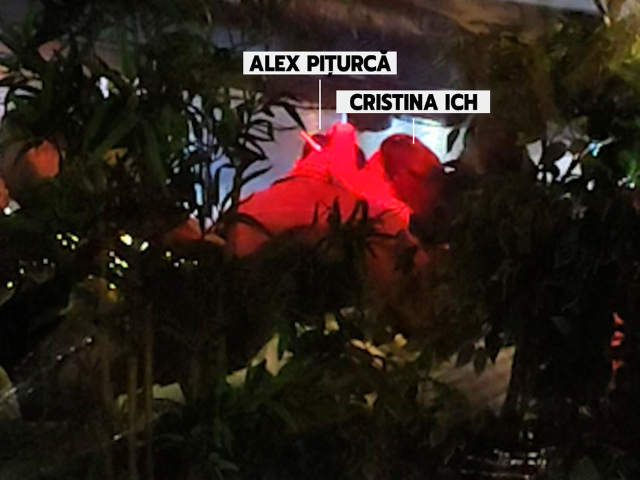 Cristina ICH și Alex Pițurcă s-au îmbrățișat și s-au sărutat pe ringul de dans (Foto: CANCAN.RO)