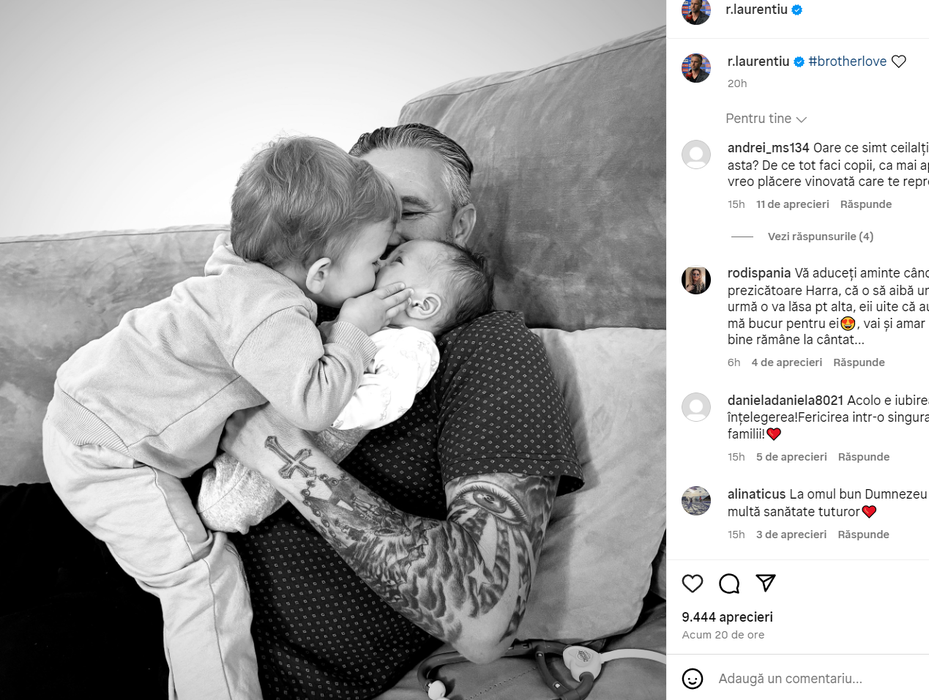 Laurențiu Reghecampf și Corina Caciuc și-au botezat băiețelul. Primele imagini de la creștinarea micuțului Landon