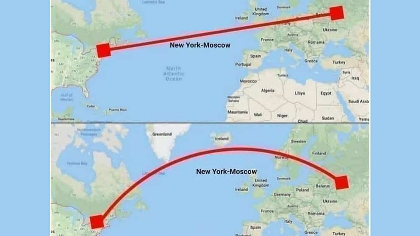 Motivul pentru care toate avioanele spre New York ocolesc prin Groenlanda. De ce nu merg în linie dreaptă, de fapt