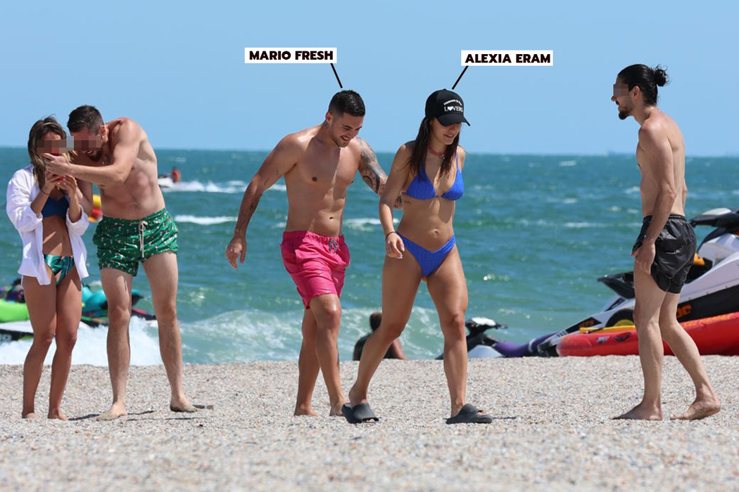 Mario Fresh și Alexia Eram, pe plajă, la Mamaia