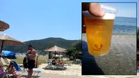 Nu este o eroare! Câți bani a dat un turist român pe o bere, pe plajă în Halkidiki. În Mamaia, un pahar costă 14 lei