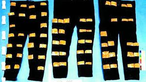 Pantaloni burdusiti cu droguri de 9,3 milioane de euro