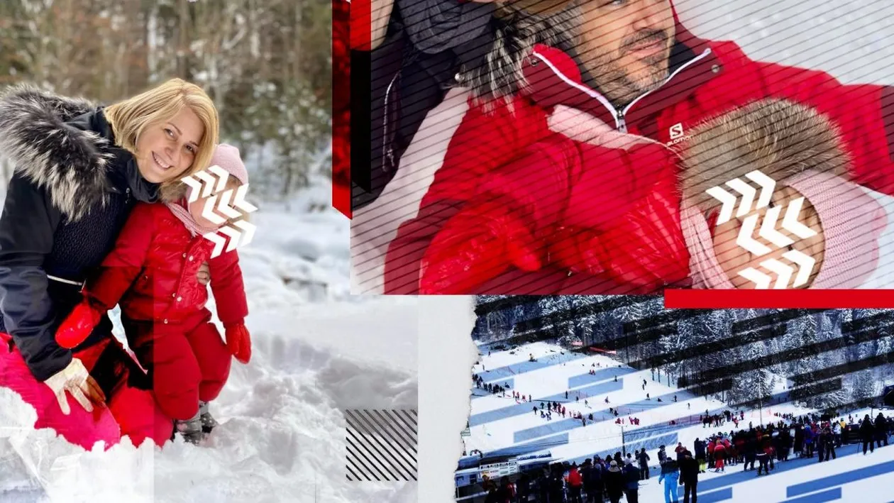 Cum a apărut Sandra Stoicescu la săniuș, fără machiaj, alături de fetița și de soțul ei. Am primit mai mult decât am putut visa”