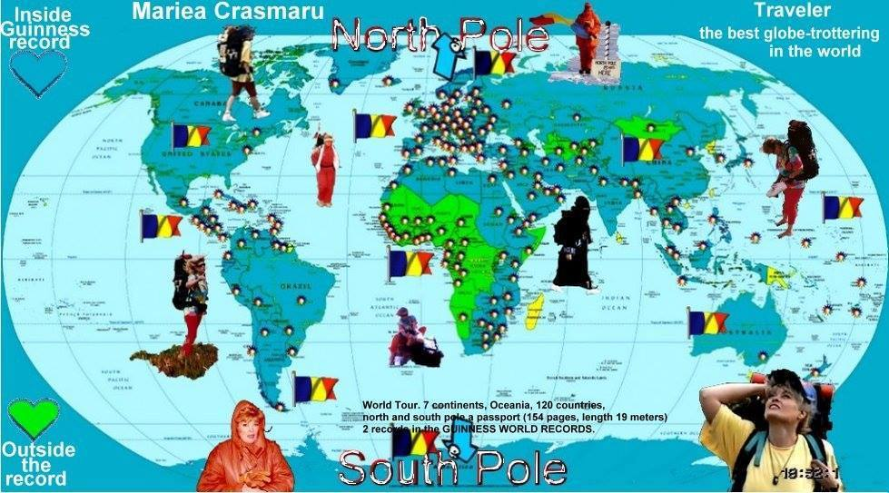Mariea Crâșmaru a străbătut, pe jos, 300.000 de kilometri