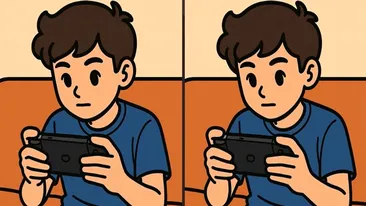 Test de logică | Găsiți toate cele 3 diferențe dintre acești doi băieți! Recordul este de 71 de secunde