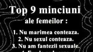 Bancul sfârșitului de săptămână | Top 9 minciuni ale femeilor în 2022