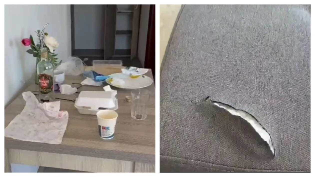 Imagini dezastruoase într-un apartament din Mamaia. Ce au lăsat în urmă tinerii cazați de 1 Mai