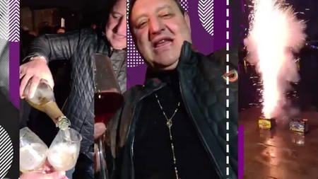 „Împăratul lumii”, petrecere fabuloasă cu artificii și șampanie în foiță de aur