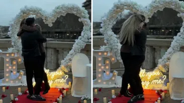 A fost cerută de soție în cel mai romantic decor, la Paris! Fosta concurentă de la Insula Iubirii a zis „Da!”