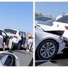 Carambol cu șase mașini pe Autostrada Constanța–București! Un șofer ar fi frânat brusc