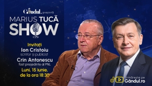 Marius Tucă Show începe luni, 15 iunie, de la ora 18.30, pe Gândul. Invitați: Ion Cristoiu, Crin Antonescu