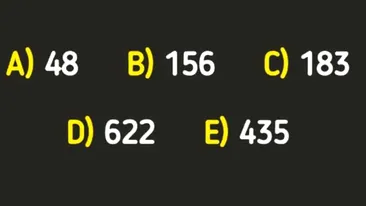 Test de inteligență pentru genii | Care număr nu are ce căuta în această serie: 48, 156, 183, 622, 435?