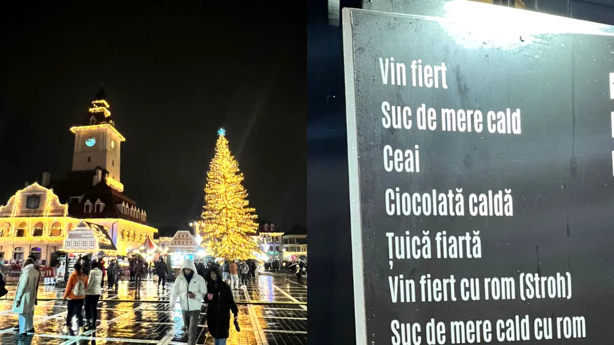 Ai da atâția bani? Cât costă un simplu pahar cu vin fiert la Târgul de Crăciun din Brașov