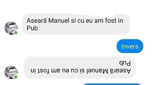 BANCUL ZILEI | "Aseară Manuel și cu eu am fost în Pub"