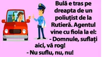 BANC | Bulă e tras pe dreapta de un polițist de la Rutieră