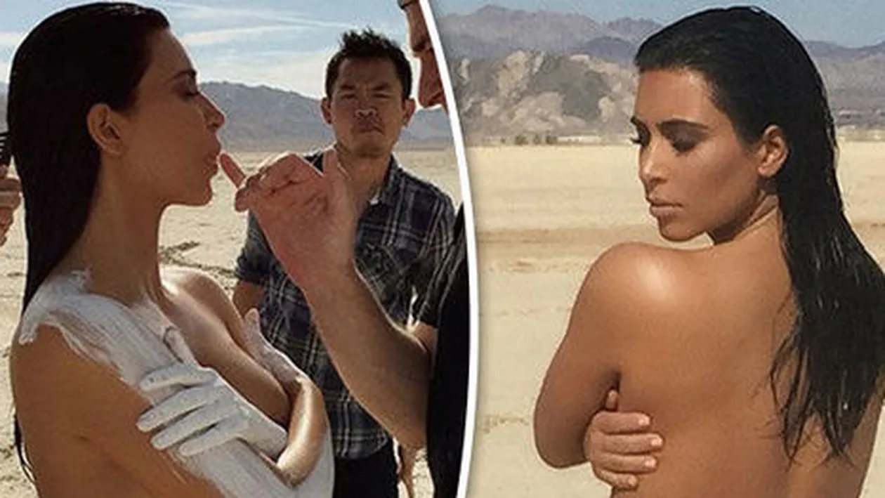 După ce s-a aflat că ar putea divorţa, KIM KARDASHIAN a apărut topless într-un pictorial provocator