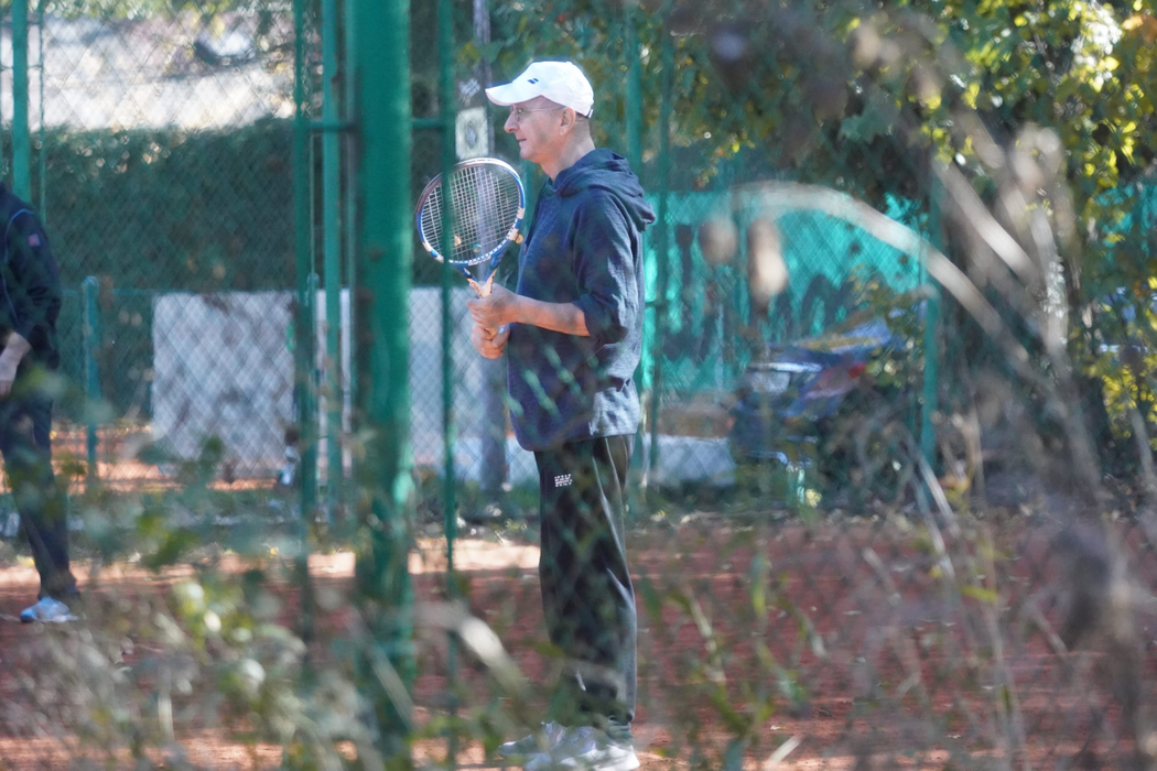 Horațiu Mălăele, la o partidă de tenis în Herăstrău