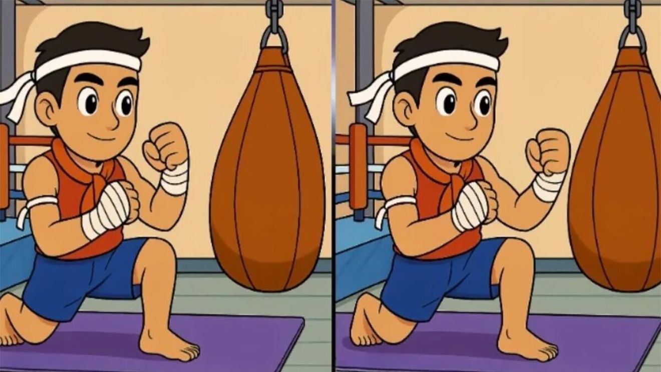 Test de perspicacitate | Identificați toate cele 3 diferențe între cei doi sportivi din cele două imagini