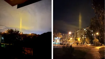 Apariția unor „stâlpi luminoși” pe cer a creat isterie în Rusia. Oamenii au crezut că sunt atacați