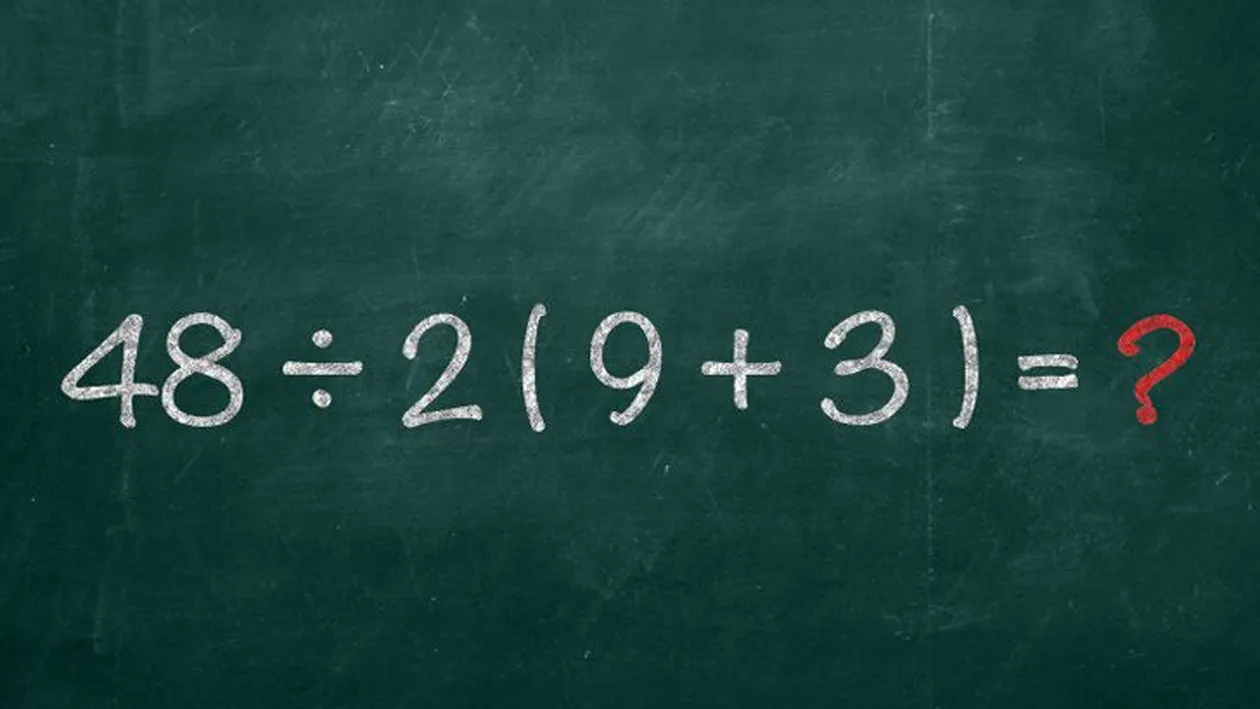 Test de inteligență de rezolvat în 10 secunde | Cât fac 48:2(9+3)?