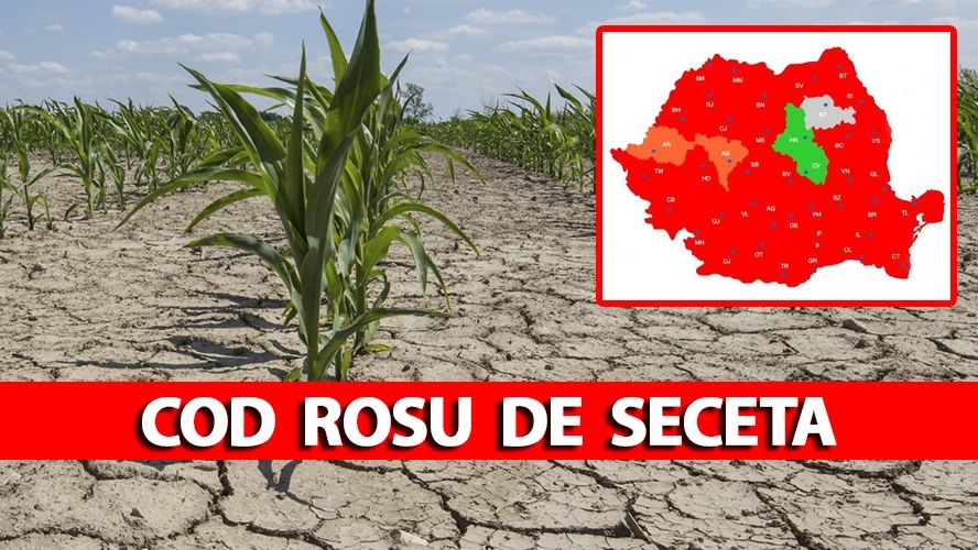 Cod roșu de secetă în România! ANM anunță caniculă severă și fenomene extreme