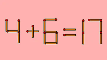 Test de inteligență | Mutați un singur chibrit pentru a corecta 4 + 6 = 1