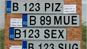 NUMERELE care au facut istorie in Romania, interzise prin lege! Ce combinatii de litere nu ai voie sa iti pui la masina!