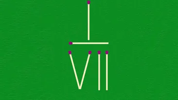 Test IQ exclusiv pentru genii|  Mutați un singur chibrit, pentru a transforma 1/7 în 1