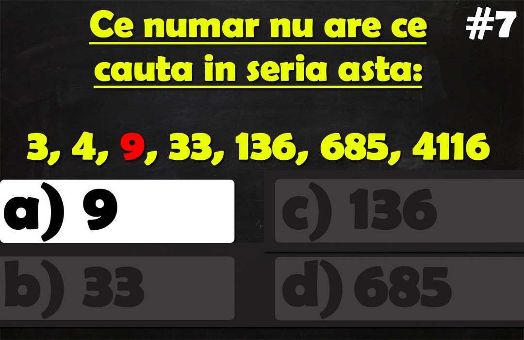 Testul IQ la care doar geniile răspund corect la cel puțin 8 din cele 10 întrebări | Prima: Cât face 90:10(1+2*3)-7?