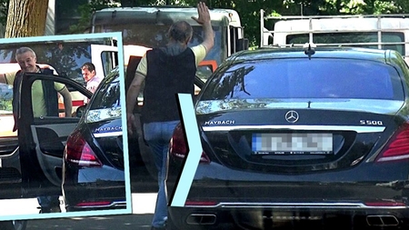 Gigi Becali a tras Maybach-ul  în mijlocul străzii și…