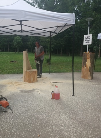 Sculptorii au pornit drujbele în parc
