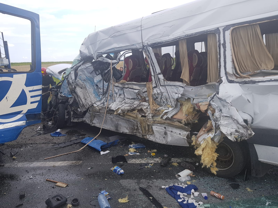 Accident în lanț pe DN 65, la Priseaca, Olt
