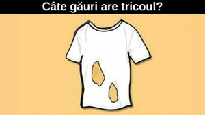 Test IQ | Câte găuri are acest tricou? Geniile le numără în 8 secunde