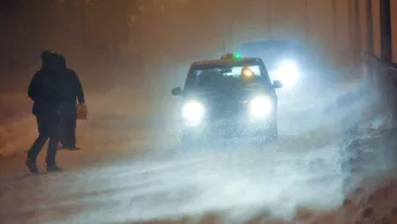 Autostrada Arad-Timişoara, închisă din cauza viscolului!